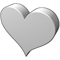 3D version: A love heart