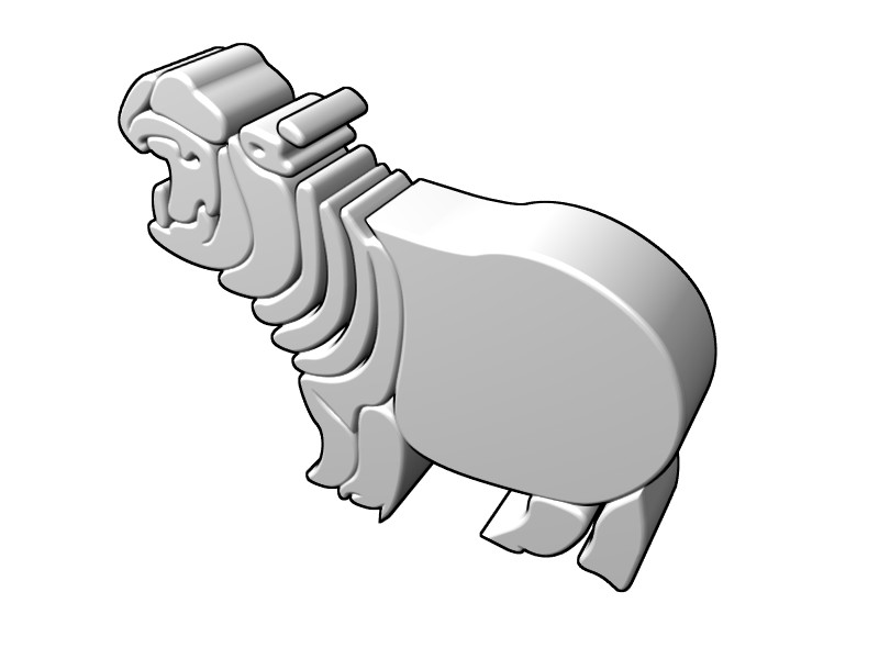 3d hippo